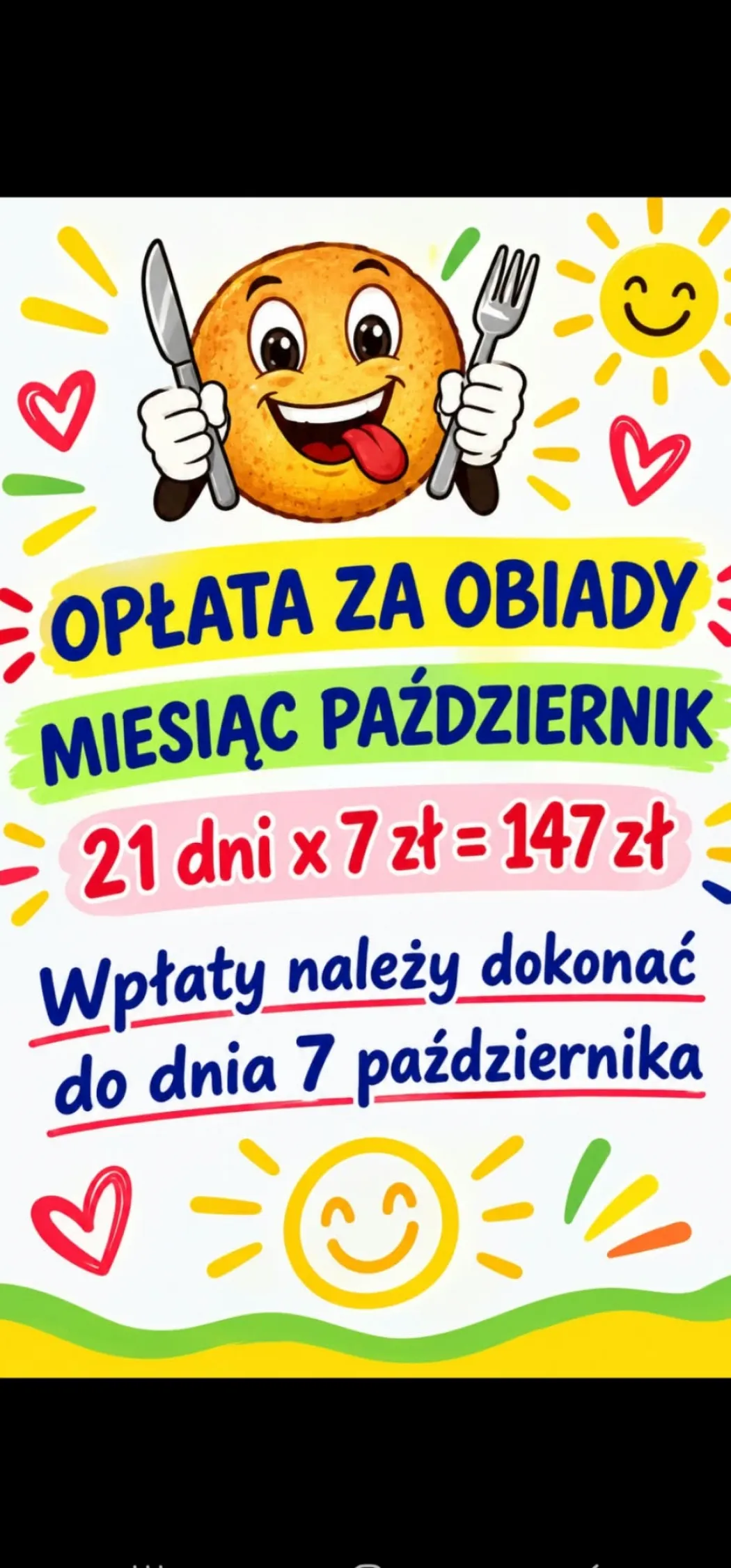 Opłaty za obiady