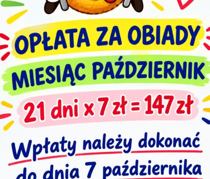 Opłaty za obiady