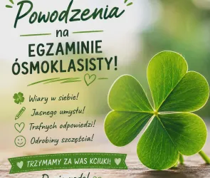 Drodzy Uczniowie klas ósmych,