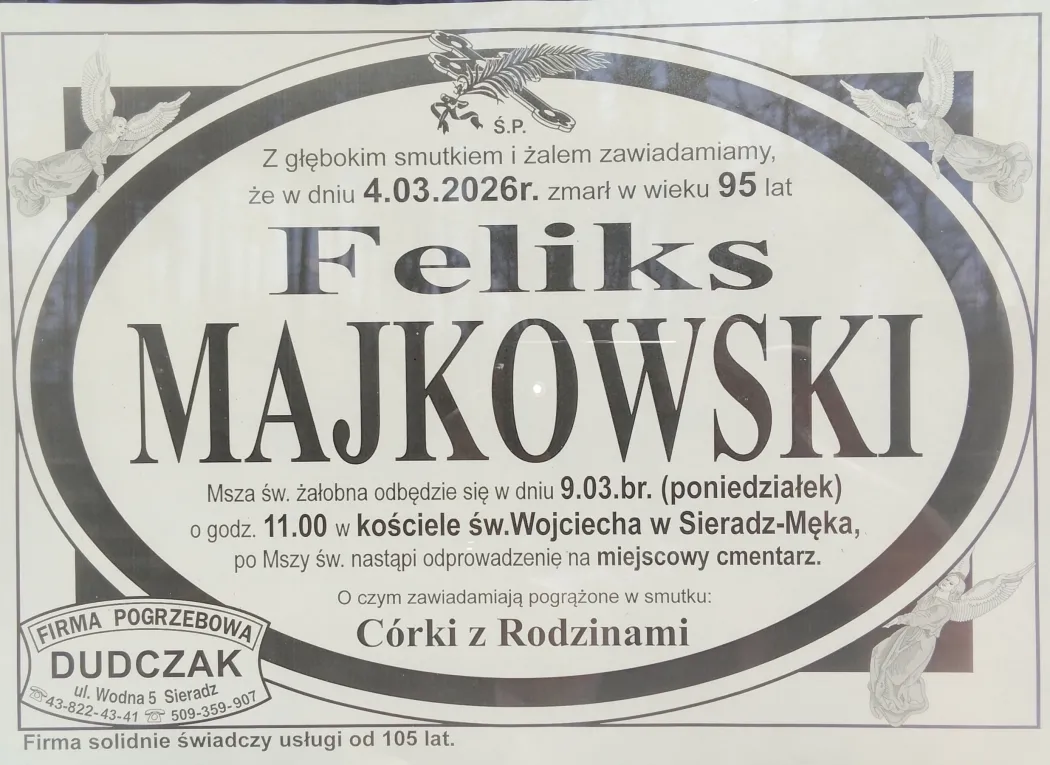 Z głębokim smutkiem żegnamy Pana Dyrektora Feliksa Majkowskiego
