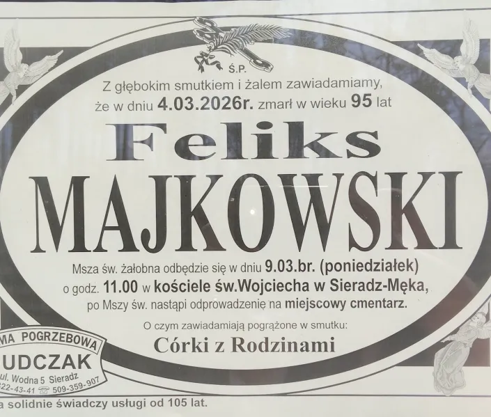 Z głębokim smutkiem żegnamy Pana Dyrektora Feliksa Majkowskiego