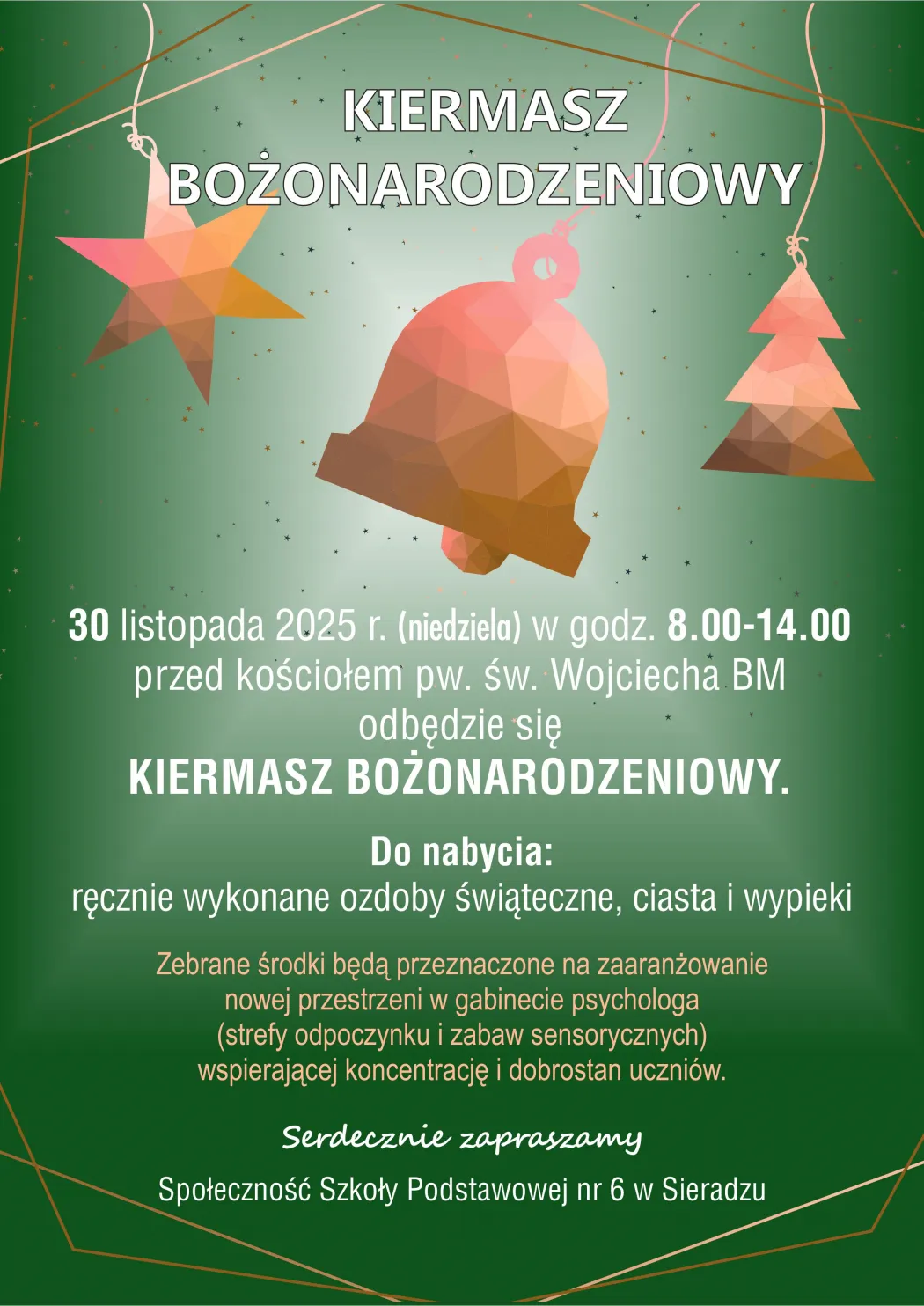 Zapraszamy na Kiermasz Bożonarodzeniowy!