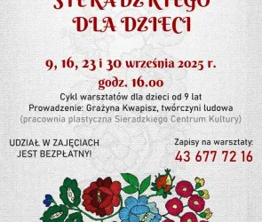 Warsztaty haftu sieradzkiego dla dzieci